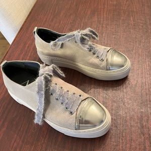 AGL Suede Fashion Sneaker made in Italy. Size 37 or 7 US